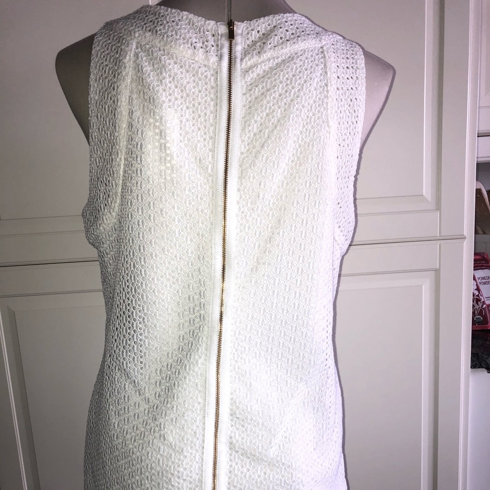 White Lace Back Zip Shell - Picture 5 of 10